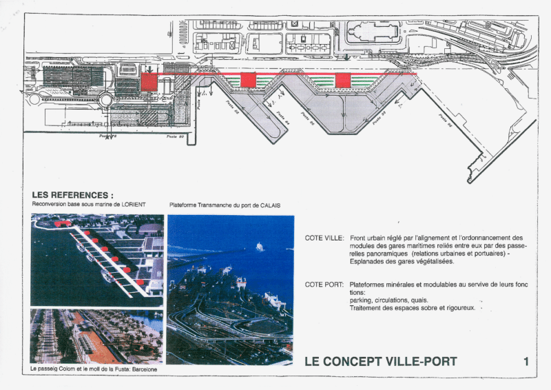 Planche du réaménagement du port autonome de Marseille